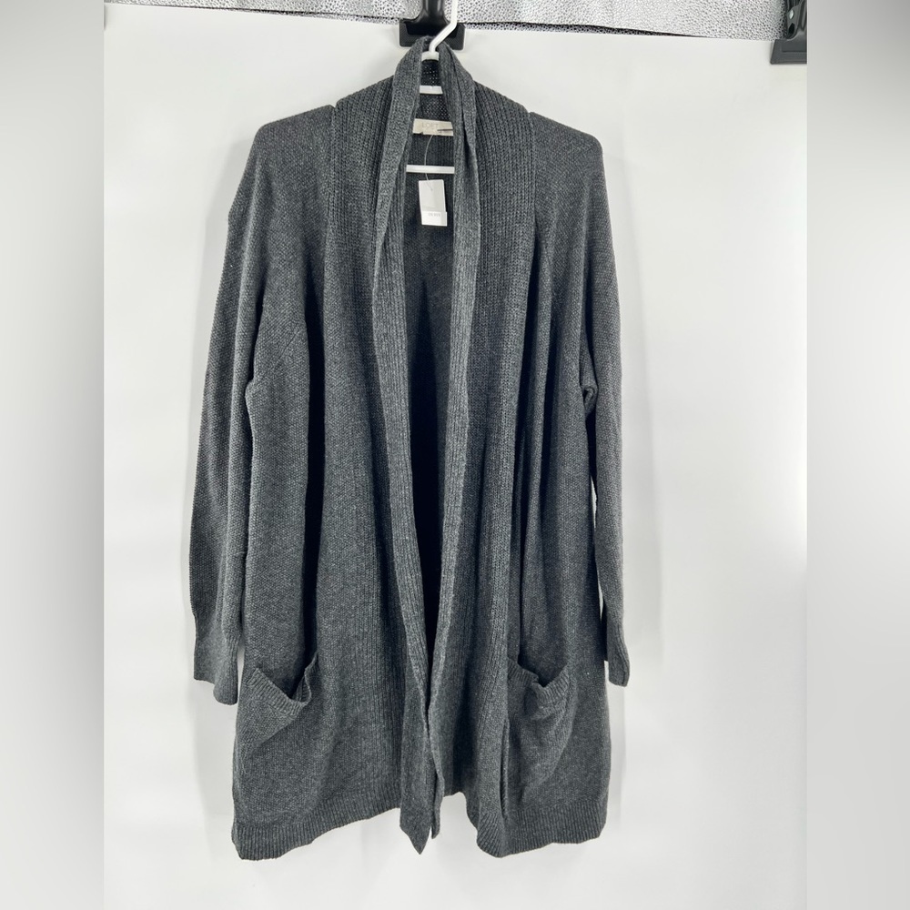 Loft plus grey sweater duster long sleeve size 20/22